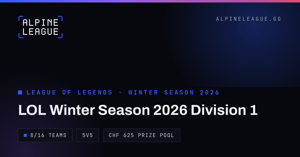 League of Legends Winter Season 2026 Division 1 - Alpine League